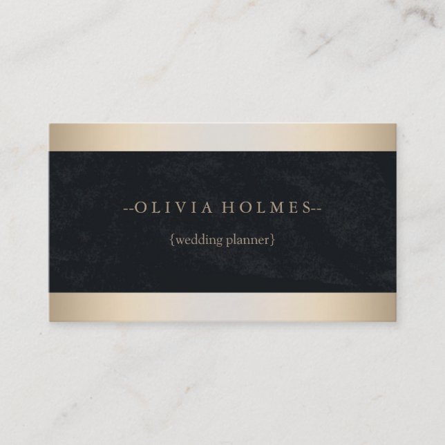 Modern Elegant Gold Foil Metal Professional Business Card (Front)