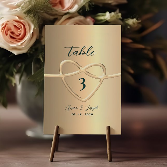 Modern Elegant Gold Foil Wedding Table Number (Creator Uploaded)