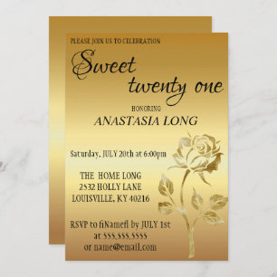 Modern, Elegant Gold Glitter Save The Date