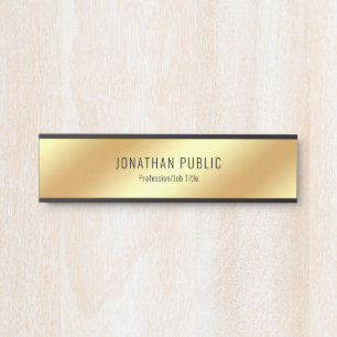 Modern Elegant Gold Look Glamourous Template Door Sign