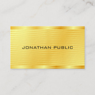 Modern Elegant Gold Look Premium Thick Business Card