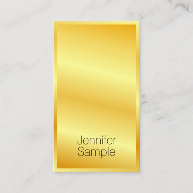 Modern Elegant Gold Look Professional Template Business Card (Front)