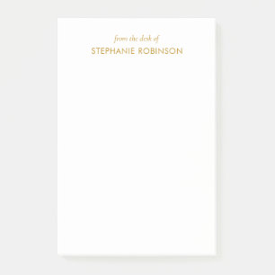 Modern Elegant Gold Script Custom Post-it Notes