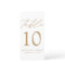 Modern Elegant Gold Script Wedding Table Number