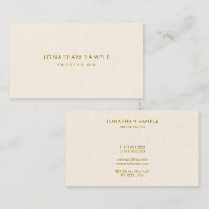 Modern Elegant Gold Small Font Template Simple Business Card