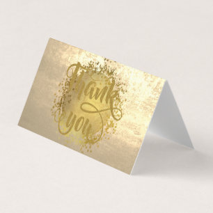 Modern Elegant Gold Thank You Card