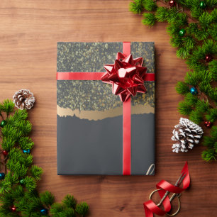 Modern Elegant Gold Touch Monogram Wrapping Paper