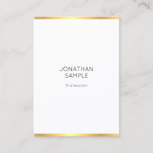 Modern Elegant Gold White Professional Template Business Card