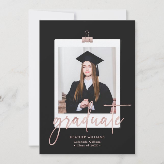 Modern Elegant Graduation Announcement (Front)