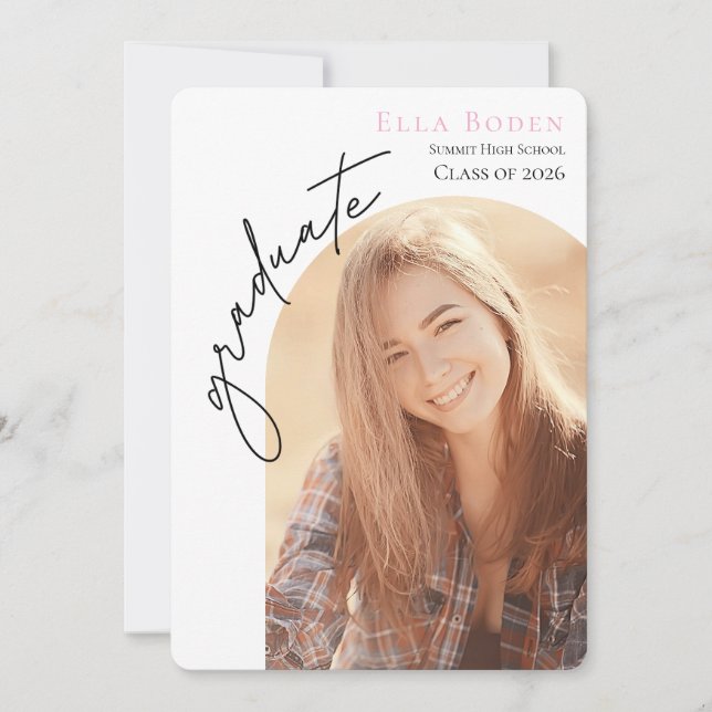 Modern Elegant Graduation Invitation (Front)