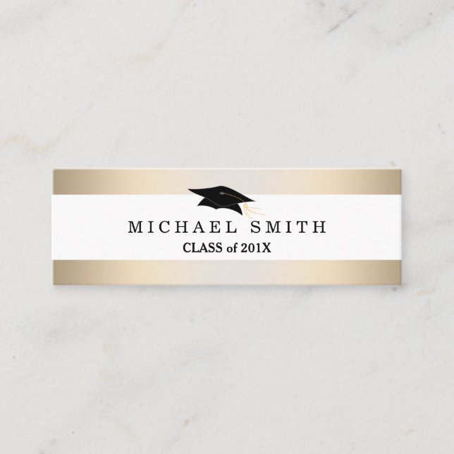 Modern Elegant Graduation Name Card (Front)