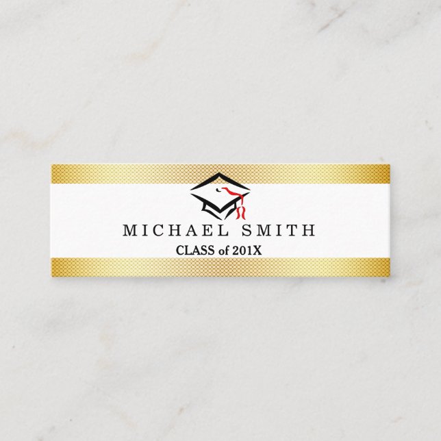 Modern Elegant Graduation Name Card (Front)