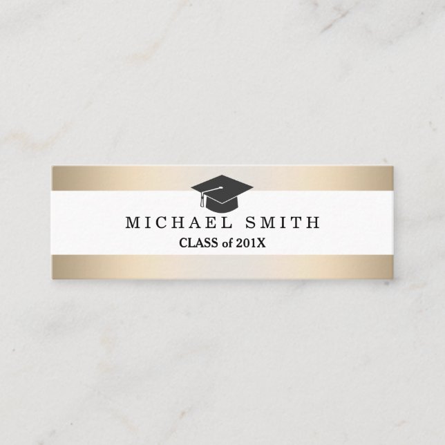 Modern Elegant Graduation Name Card (Front)