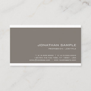 Modern Elegant Graphic Design Professional Plain Business Card