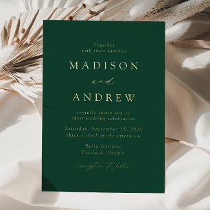 Modern Elegant Green and Gold Wedding