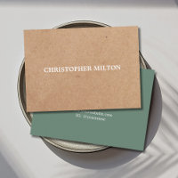 Modern Elegant Green Printed KraftPaper Consultant