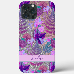Modern elegant green spring leaves and flowers Ca iPhone 13 Pro Max Case