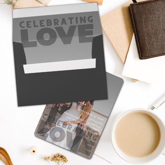 Modern Elegant Grey Bold Calligraphy  Envelope (Creator Uploaded)