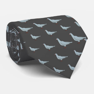 Modern Elegant Grey Dove Seamless Pattern Tie