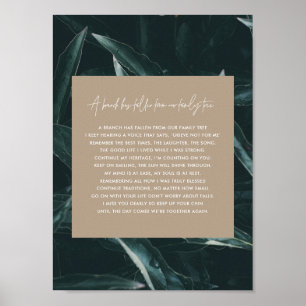 Modern elegant grief rememberance poem poster