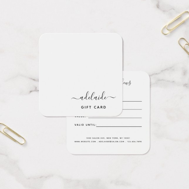 Modern Elegant Hair Stylist White Gift Certificate (Office)