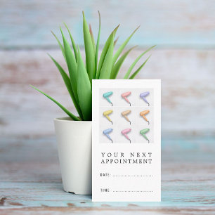 Modern Elegant Hairstylist Appointment Card