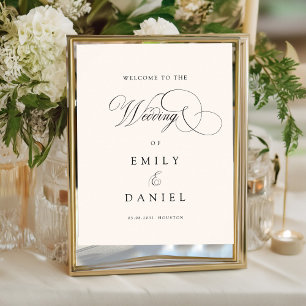 Modern, elegant, handwriting font, wedding poster