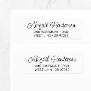Modern Elegant Handwritten 10a   Return Address Label