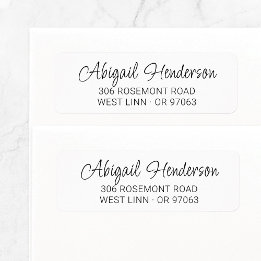 Modern Elegant Handwritten 10a | Return Address Return Address Label