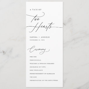 Modern Elegant Handwritten Calligraphy Wedding Program