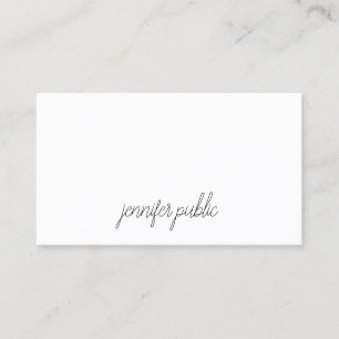 Modern Elegant Handwritten Script Simple Template Business Card