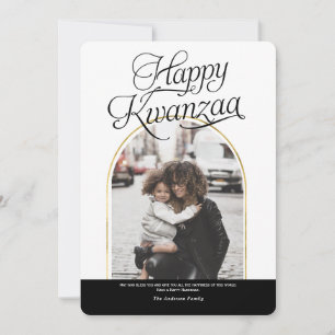 modern elegant Happy Kwanzaa Family photo cards