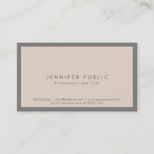 Modern Elegant Harmonic Colors Smart Plain Luxury Business Card
