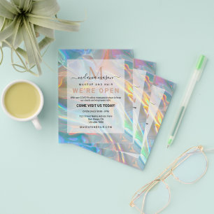 Modern Elegant Holographic Irediscent Flyer