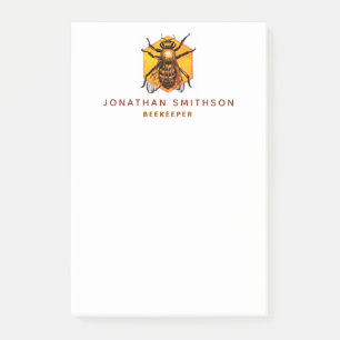  Modern & Elegant Honey Bee Personalised Beekeeper Post-it Notes