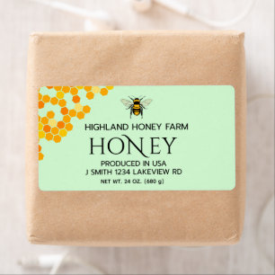Modern Elegant Honey shipping labels