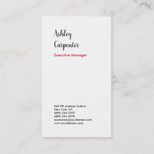 Modern elegant impressive red white professional business card