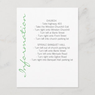 Modern Elegant Information Card