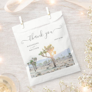 Modern Elegant Joshua Tree Boho Wedding Favour Bag