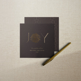 Modern Elegant JOY Corporate Christmas Holiday Card