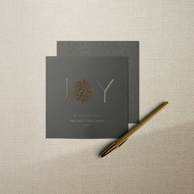 Modern Elegant JOY Corporate Christmas Holiday Card (Creator Uploaded)