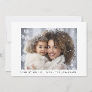 Modern Elegant Joyful Photo  Holiday Card