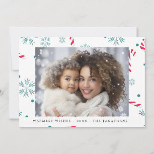 Modern Elegant Joyful Photo  Holiday Card