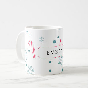 Modern Elegant Joyfully Christmas Coffee Mug