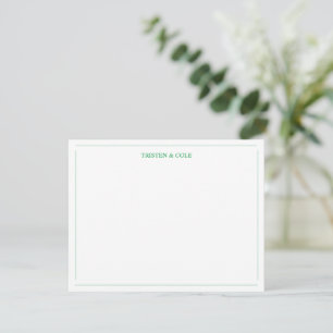 Modern Elegant Kelly Green Note Card