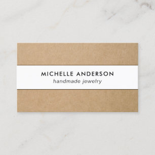 Modern Elegant Kraft Paper Style Professional Business Card