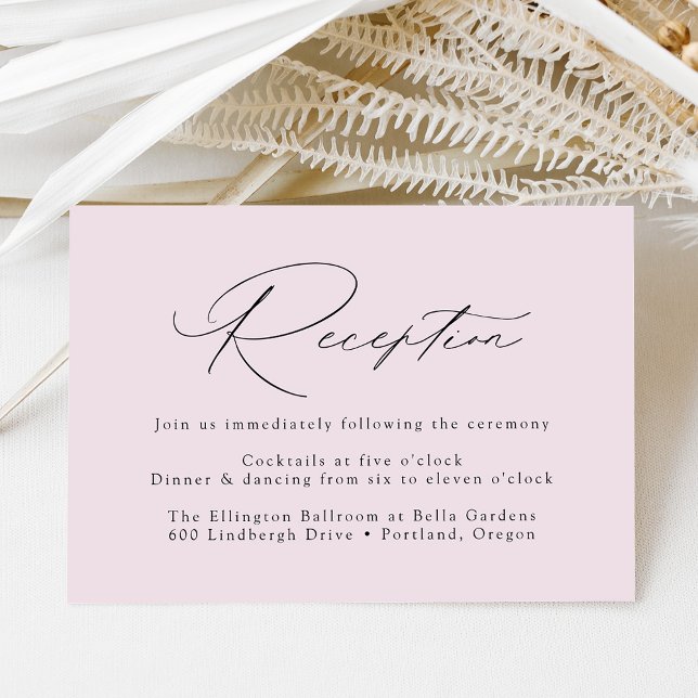 Modern Elegant Lavender Wedding Reception Enclosure Card (Creator Uploaded)