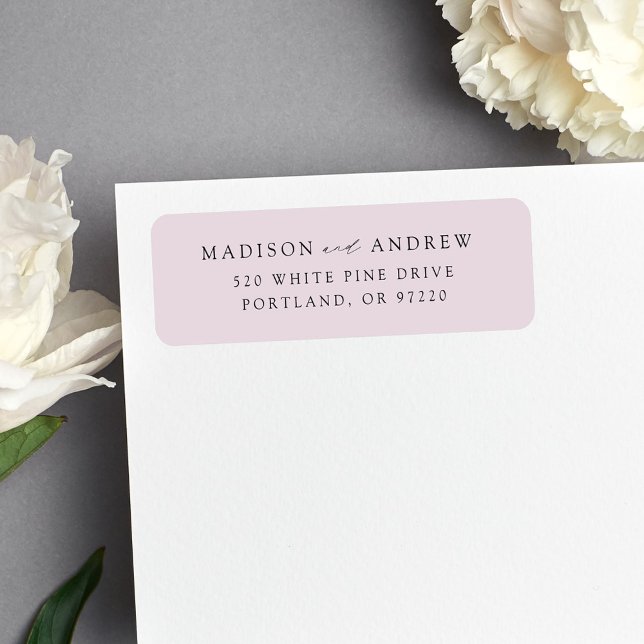 Modern Elegant Lavender Wedding Return Address Return Address Label (Creator Uploaded)