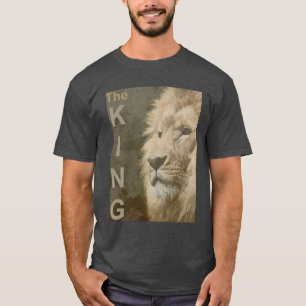 Modern Elegant Lion Men's Charcoal Heather T-Shirt