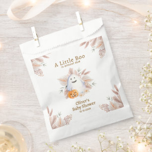 Modern Elegant Little Boo Boho Ghost Baby Shower Favour Bag